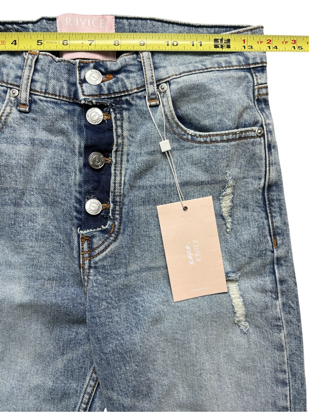 NWT Revice Dream Fit Sweet Monday Wash Distressed Jeans 29 (*Read) - Picture 8 of 16